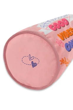 Подушка-валик 14х26 см, с принтом "Vibes only"#1