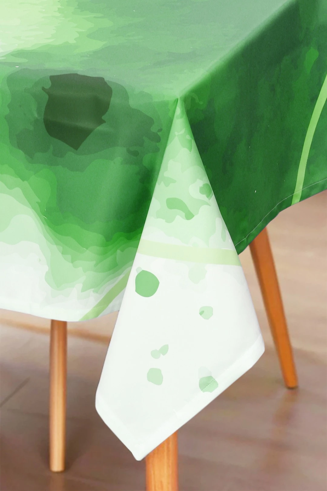 Скатерть прямоугольная 120х200 см, с полной запечаткой (полиэстер) "Green spot"#2