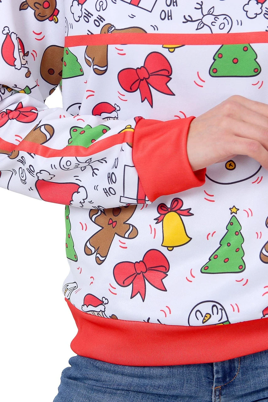 Свитшот Гарри унисекс из адидаса с полной запечаткой "New Years"#2 Свитшот Гарри унисекс из адидаса с полной запечаткой "New Years"#2