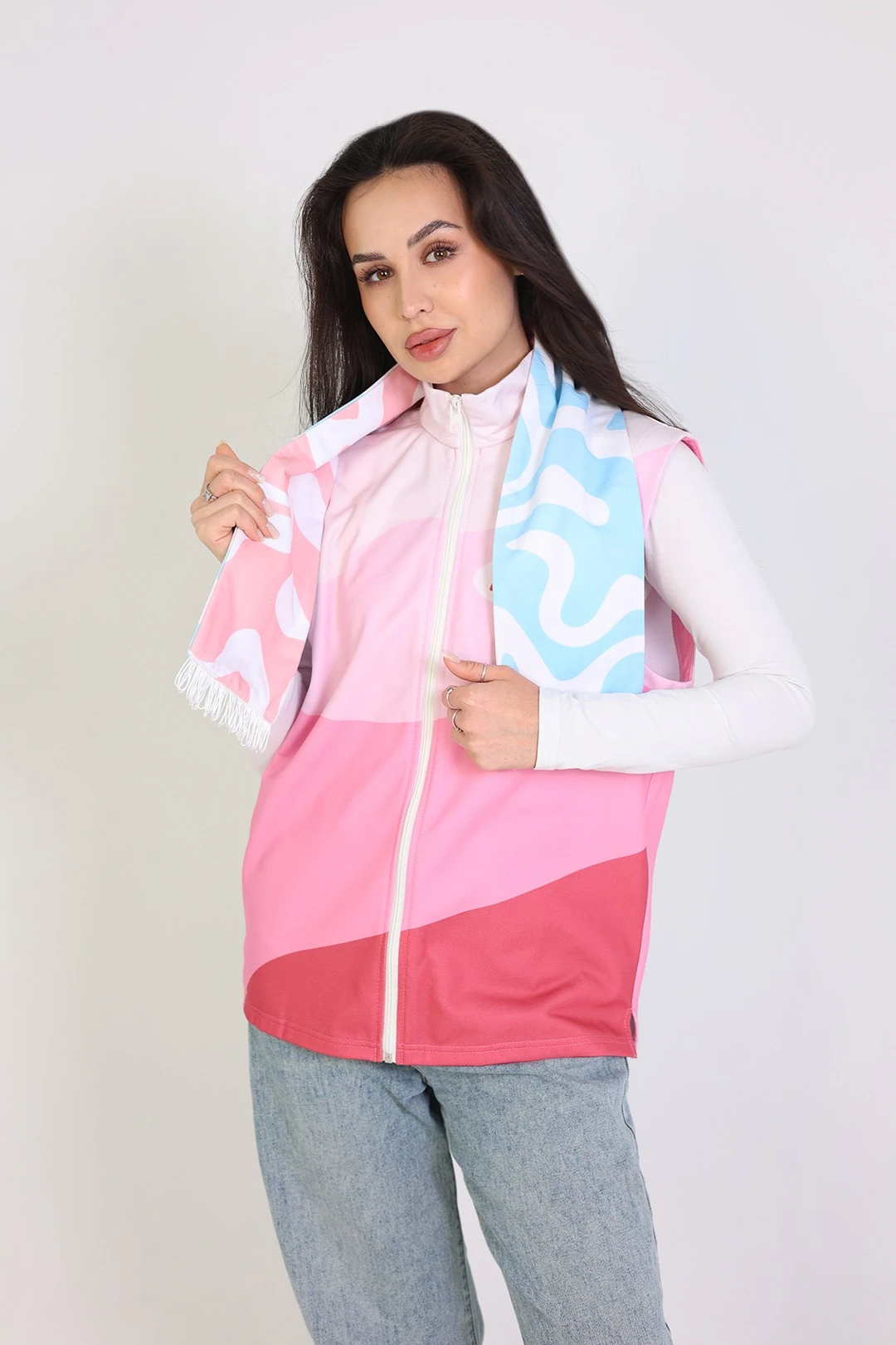 Купить шарф двухслойный утепленный 15х100 см, с полной запечаткой Купить шарф двухслойный утепленный 15х100 см, с полной запечаткой