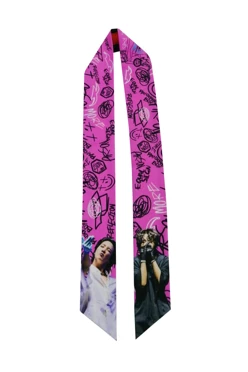 Купить шарф-платок Твилли двухслойный 7х130 см, с полной запечаткой "It's style"