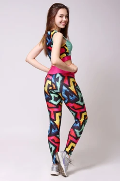 Комплект женский с принтом "Colored Grunge"#1