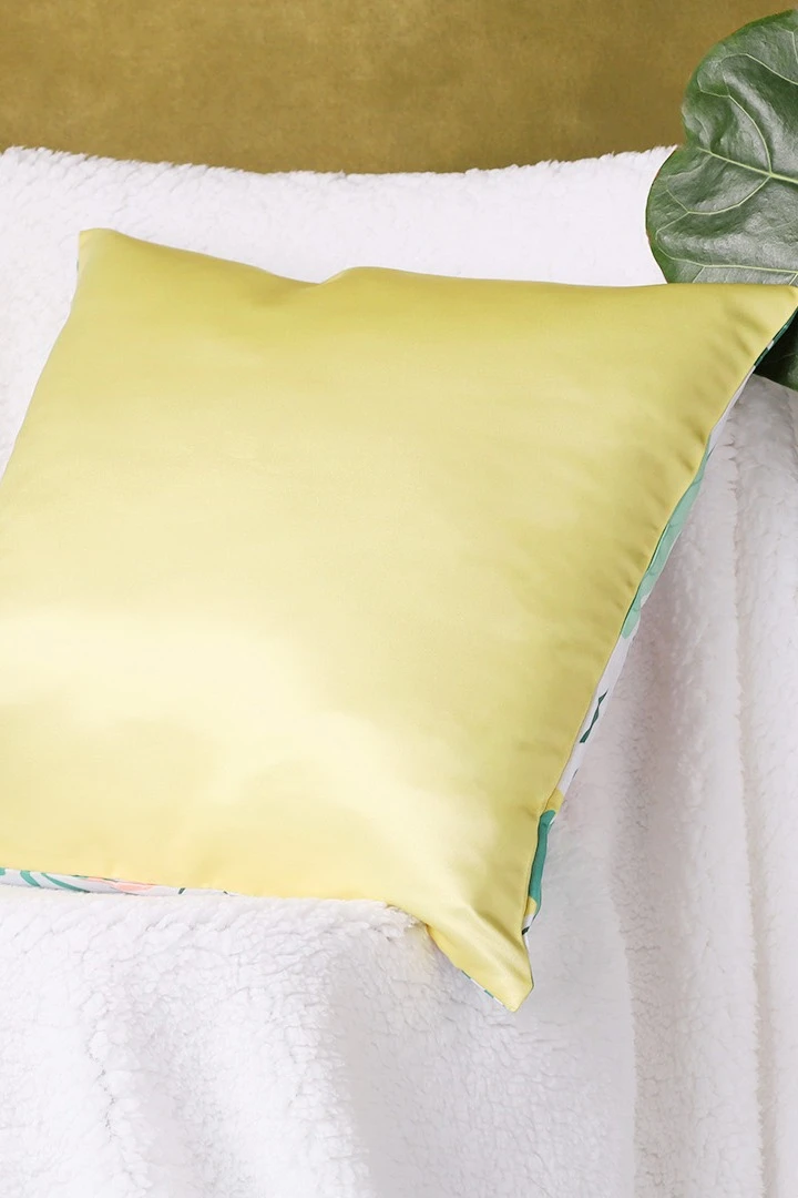 Купить наволочку из сатена 35x35 см, с полной запечаткой "Листья"