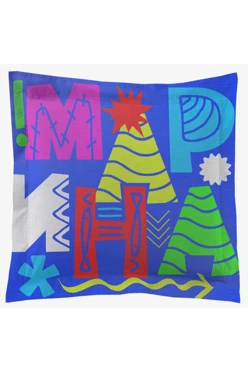 Купить подушку с бордюром 40х40 см, с принтом "Marina"