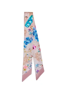 Купить шарф-платок Твилли двухслойный 5х130 см, с полной запечаткой "Crisstal"