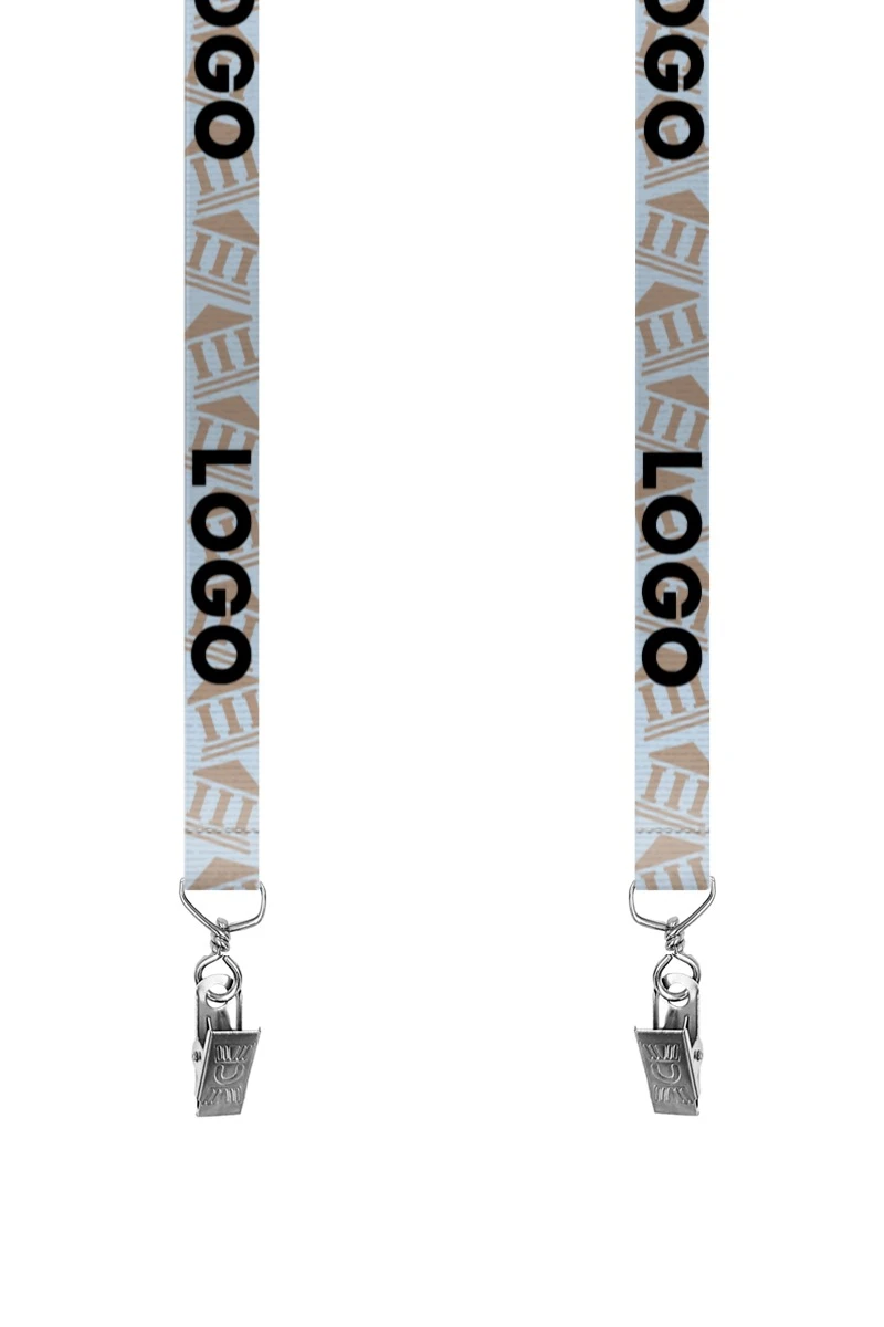 Купить ленту для бейджа репс ширина 2 см, с клипсой, с печатью "Museum"