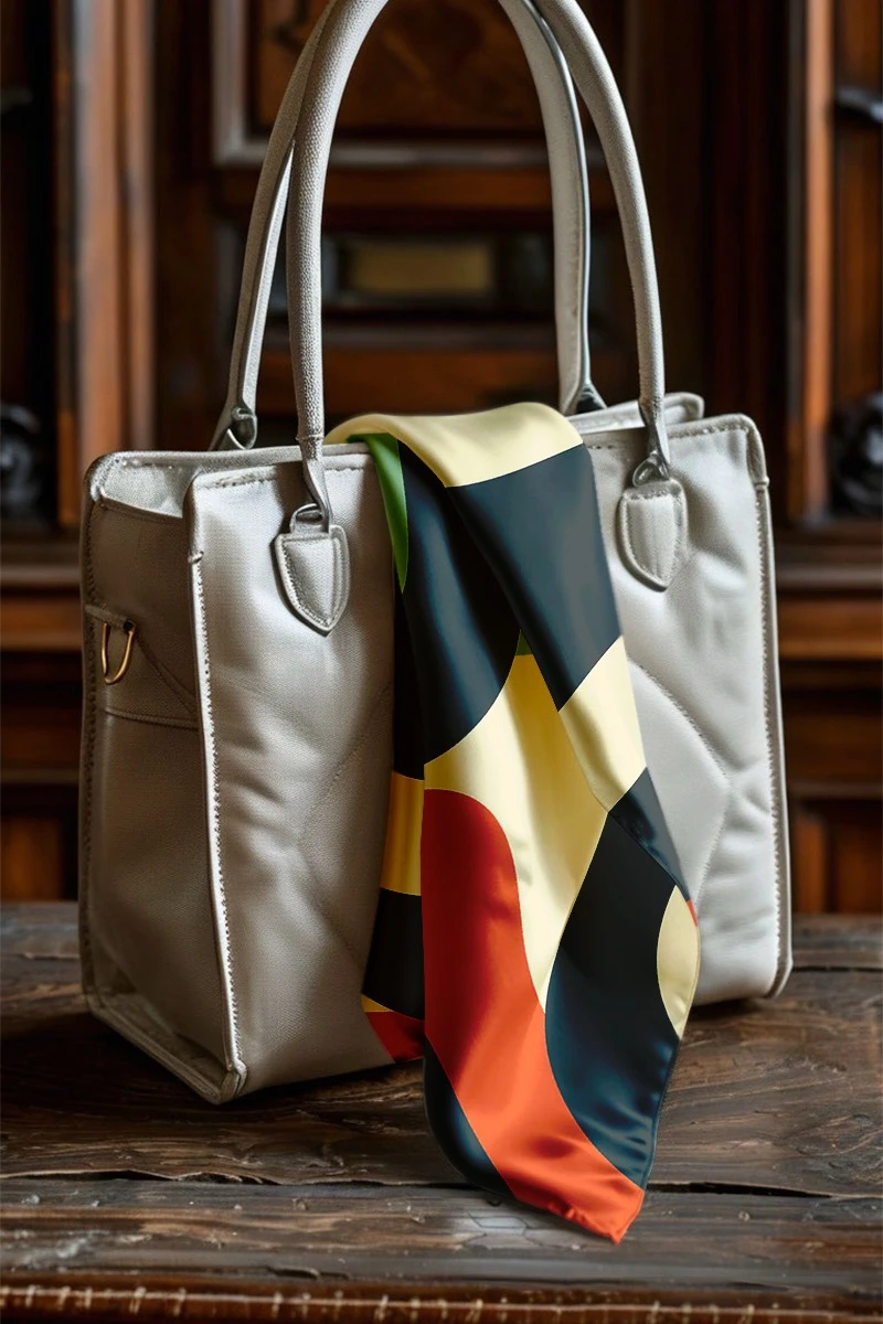 Платок Шанель 80х80 см, с полной запечаткой "Tiger color"#1