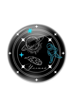 Купить наклейку заливную 5х5 см, с нанесением "Космос"