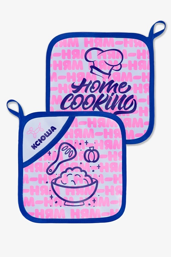 Прихватка Маффин с полной запечаткой "Home cooking"#1 Прихватка Маффин с полной запечаткой "Home cooking"#1