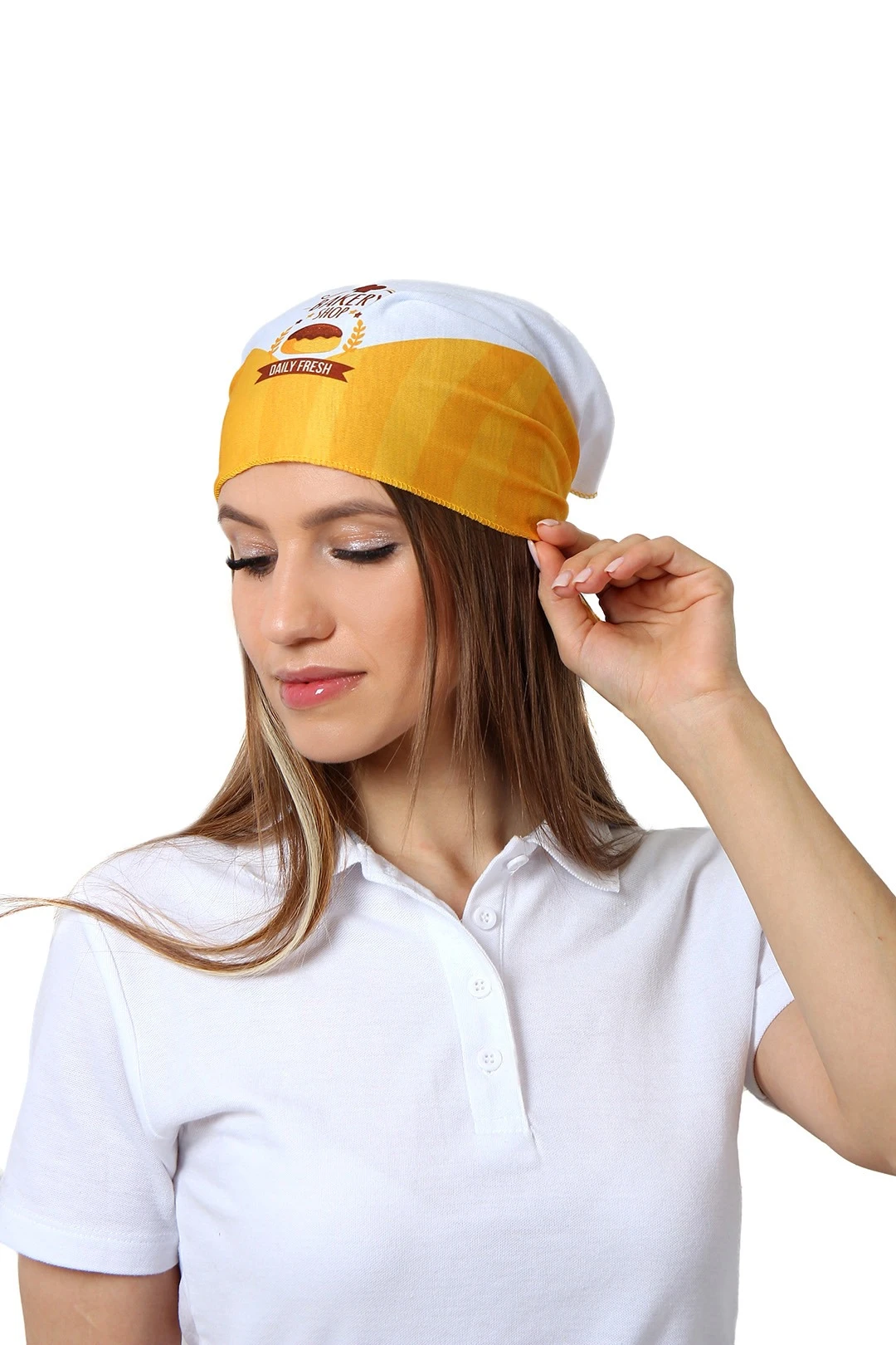 Бандана с полной запечаткой, полиэстер 60х60х90 см "Bakery shop"#2