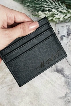 Картхолдер кожаный с гравировкой