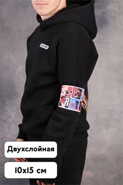 Купить повязку нарукавную двухслойную, с полной запечаткой 10х15 см