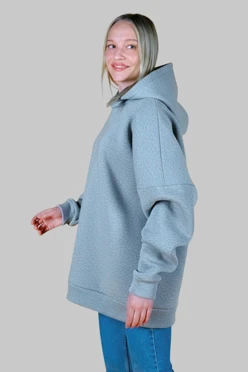 Купить худи Фрэнк из футера оверсайз унисекс, однотонная меланж