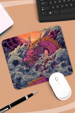 Купить коврик для мыши прямоугольный c принтом "Dragon"