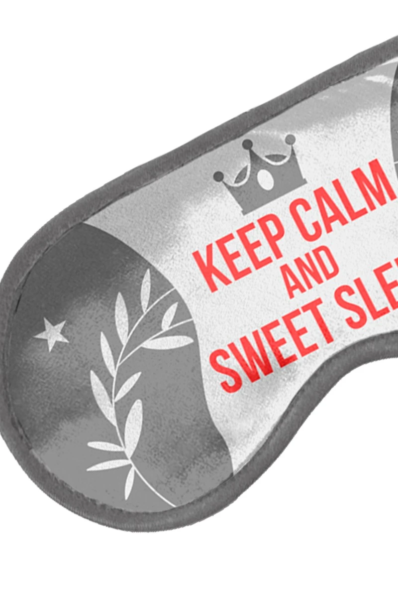 Купить маску для сна с принтом "Keep Calm and Sweet Sleep"