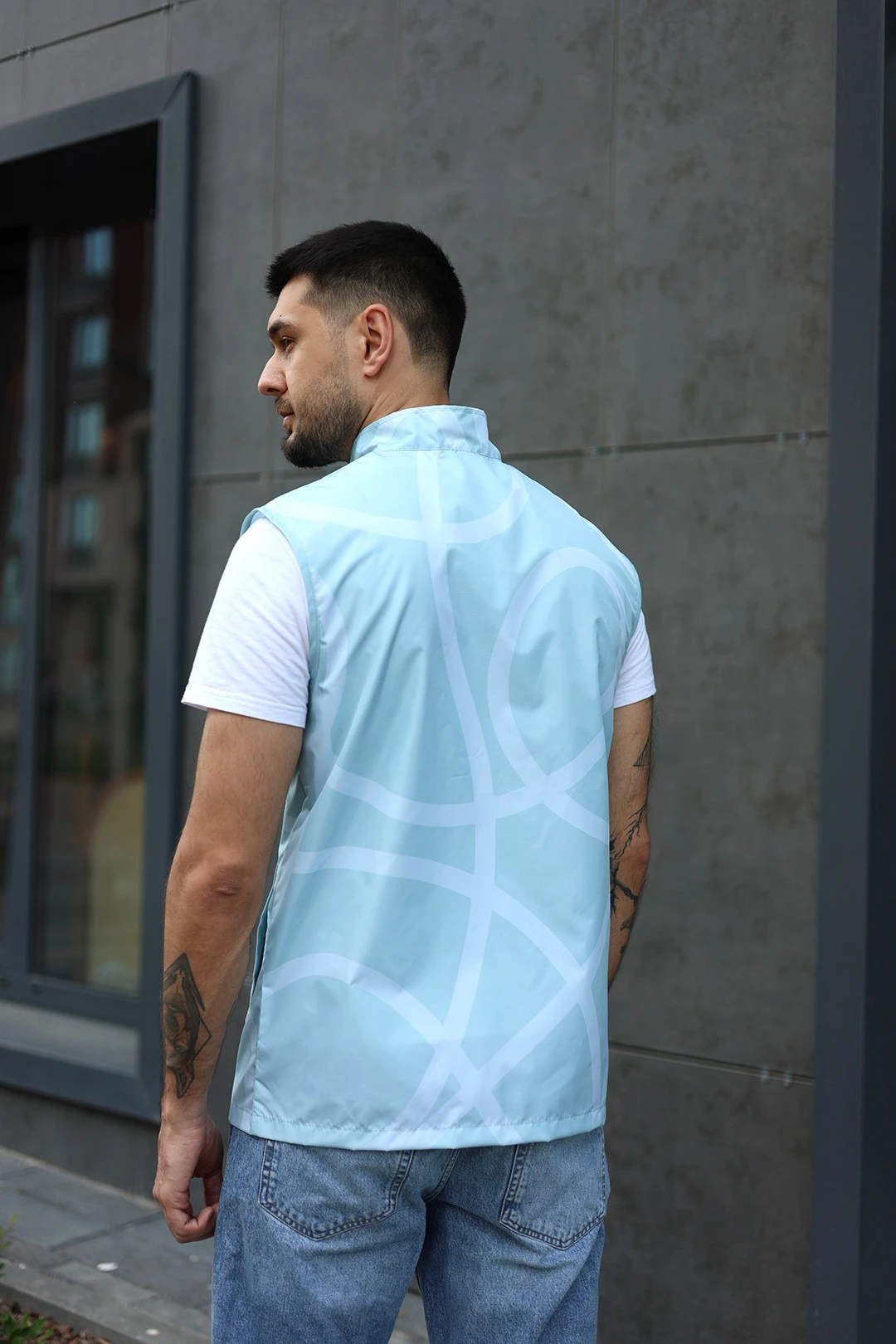 Жилет Брендон без капюшона унисекс, с полной запечаткой "Thanos"#1