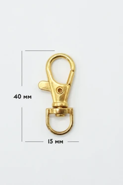 Купить крепление Карабин-люкс 15 мм, золото