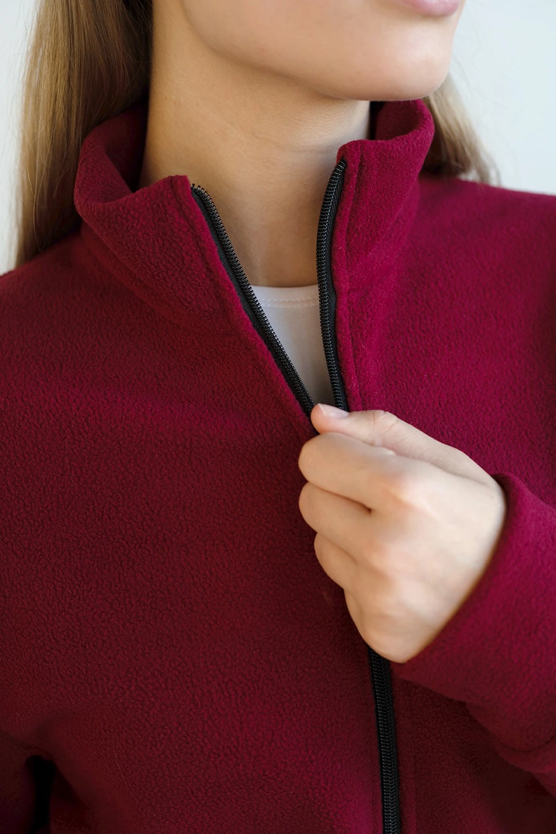 Толстовка Харисон флисовая без капюшона женская, однотонная#4