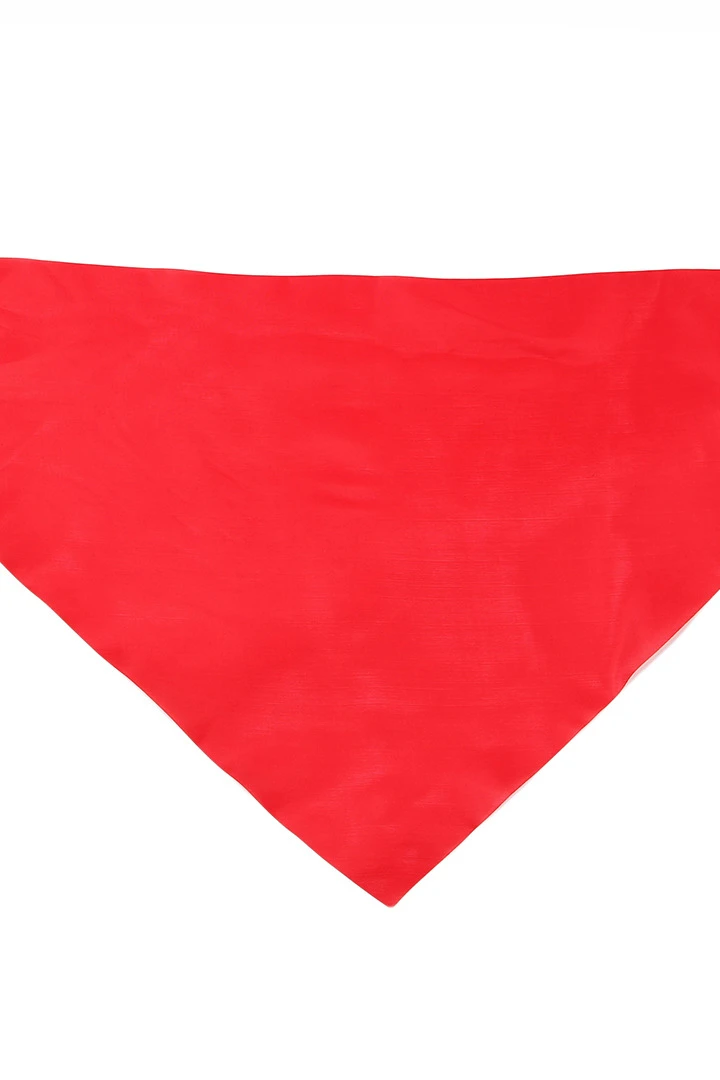 Косынка Лолла из шелка расцвечивания 60х60х90 см, однотонная красная#7