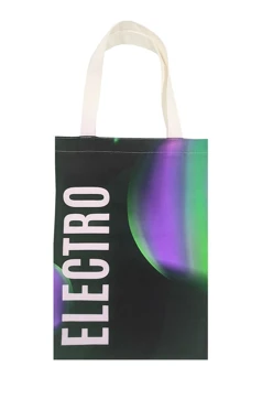 Купить сумку Айрис из льна 30х40, печать с одной стороны "Electro"