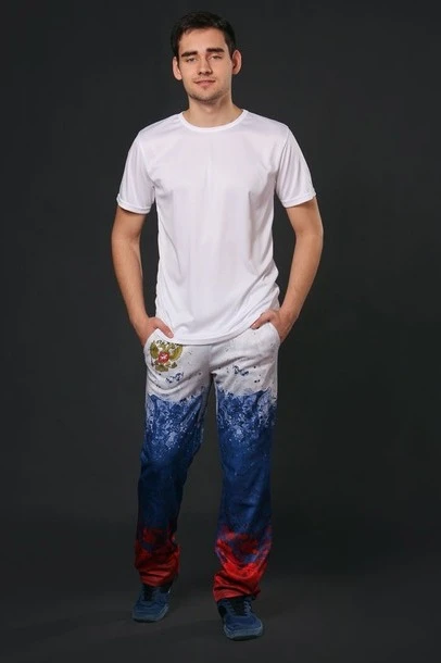 Купить брюки Экшен унисекс "Россия" Купить брюки Экшен унисекс "Россия"