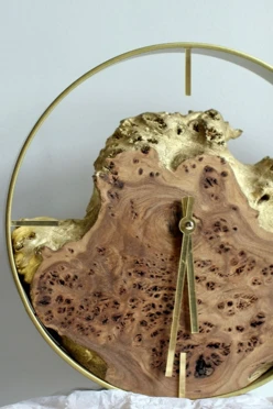 Часы настенные в стиле LOFT, золотые