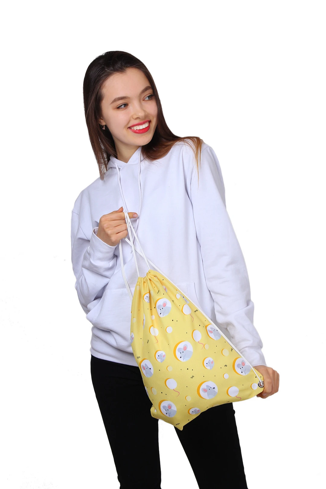 Рюкзак Уолкер из габардина 30х40 см с люверсами, с полной запечаткой "Mouse in cheese"#1