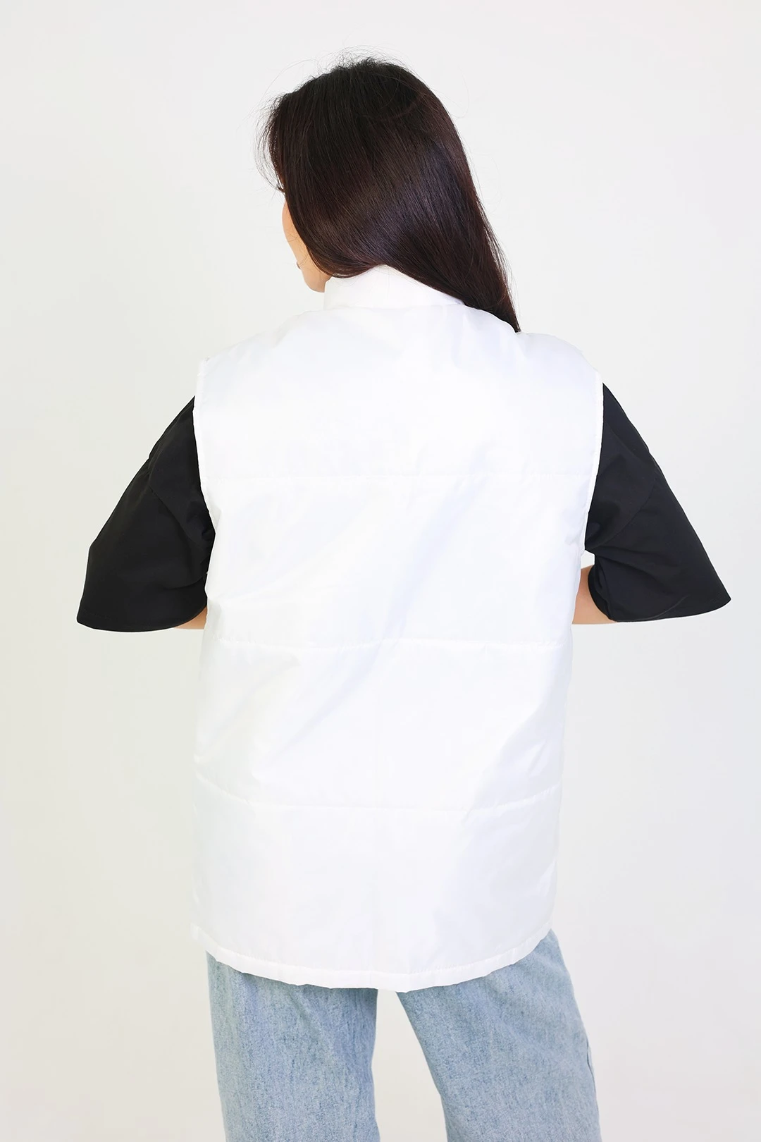 Жилет Оливер унисекс, однотонный белый#4