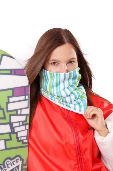 Бафф Арктик двухслойный на флисе взрослый, с полной запечаткой "Stripes"#1