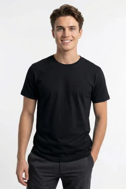 Купить футболку Ампир унисекс, однотонную черную (хлопок)