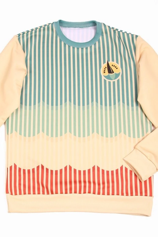 Свитшот Гарри унисекс из футера с полной запечаткой "Wave good"#3 Свитшот Гарри унисекс из футера с полной запечаткой "Wave good"#3