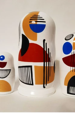 Матрешка "Нордик", глянцевая, средняя, 5 шт