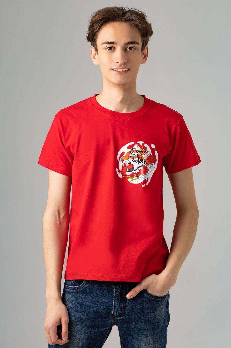 Купит футболку Мэдисон унисекс, однотонную "Тигр" Купит футболку Мэдисон унисекс, однотонную "Тигр"