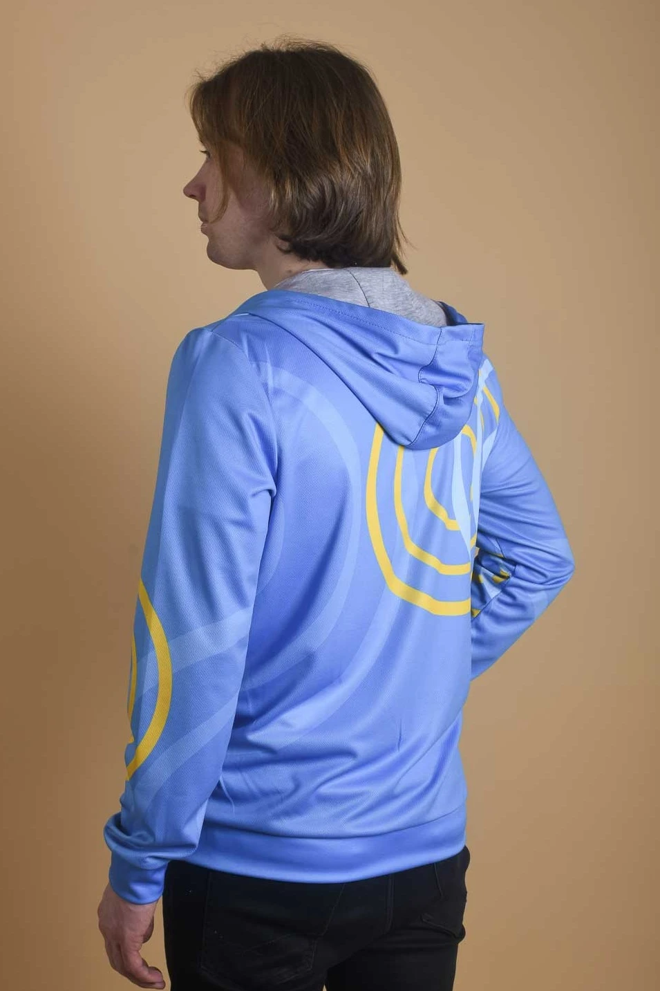 Балахон Ронни унисекс из адидаса с полной запечаткой "Light blue"#4 Балахон Ронни унисекс из адидаса с полной запечаткой "Light blue"#4