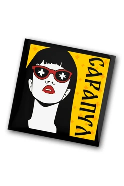 Купить значок заливной Квадрат 25х25 мм, с принтом "Sarapul"