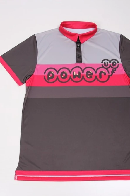 Поло Стар унисекс из примы с полной запечаткой "Power up"#1 Поло Стар унисекс из примы с полной запечаткой "Power up"#1