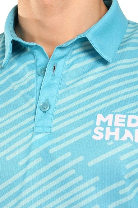 Поло Стар унисекс из ложной сетки с полной запечаткой "Media Shark"#2