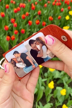 Фотобрелок-книжка в обложке из натуральной кожи#1