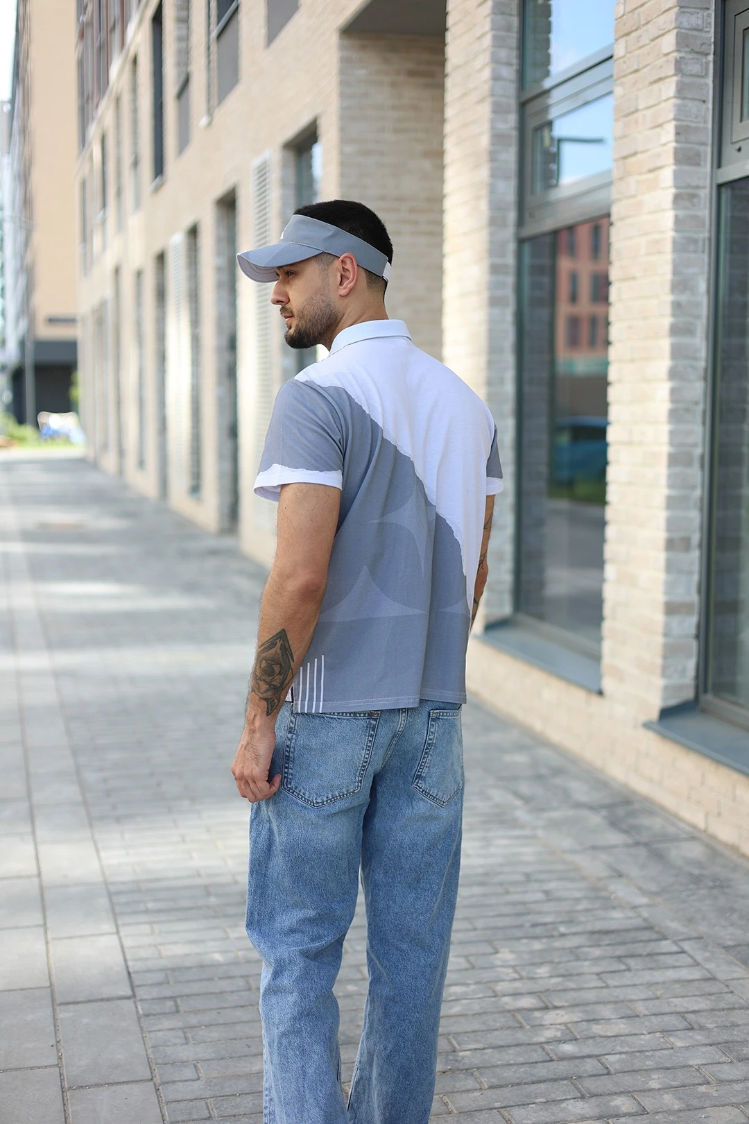 Поло Лекс унисекс из кулирки хб с полной запечаткой "Star"#3 Поло Лекс унисекс из кулирки хб с полной запечаткой "Star"#3