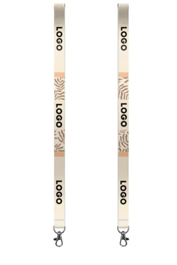 Купить ленту для бейджа блекаут ширина 2,5 см, с клипсой, с печатью "Tranquility"