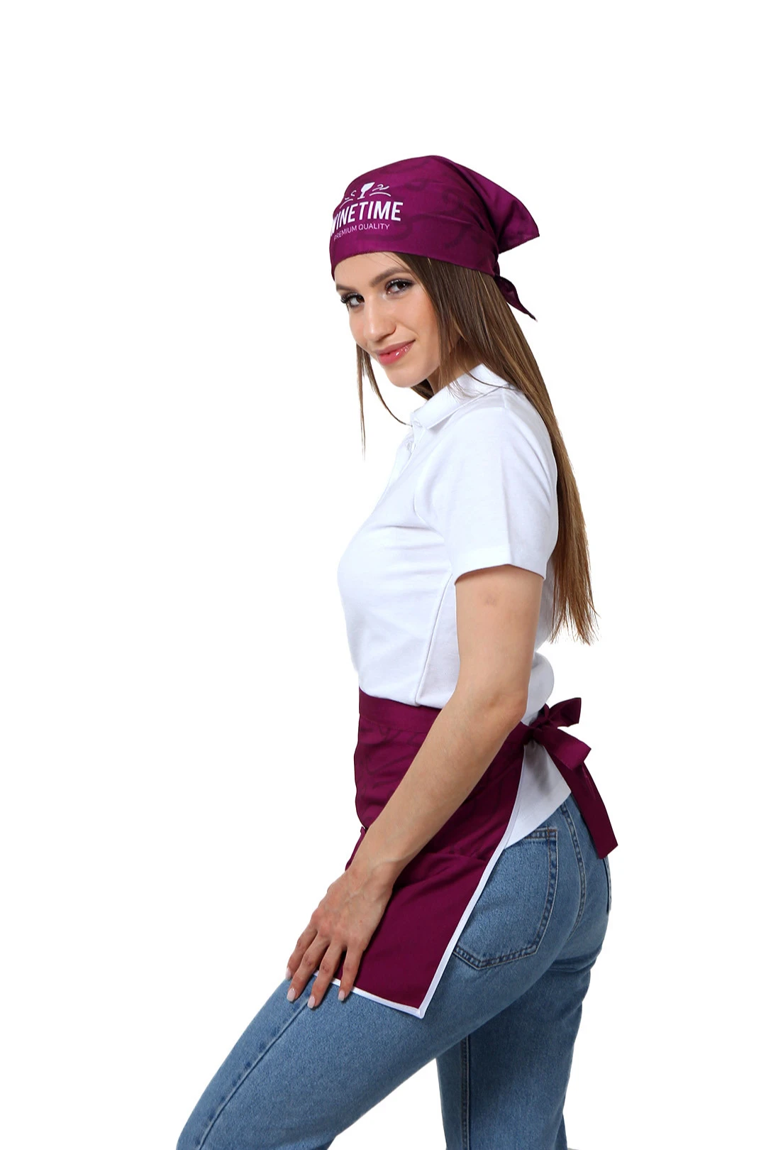 Передник Милан из габардина с полной запечаткой "WINETIME"#3