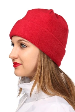 Купить шапку флисовую взрослую красную Вэст