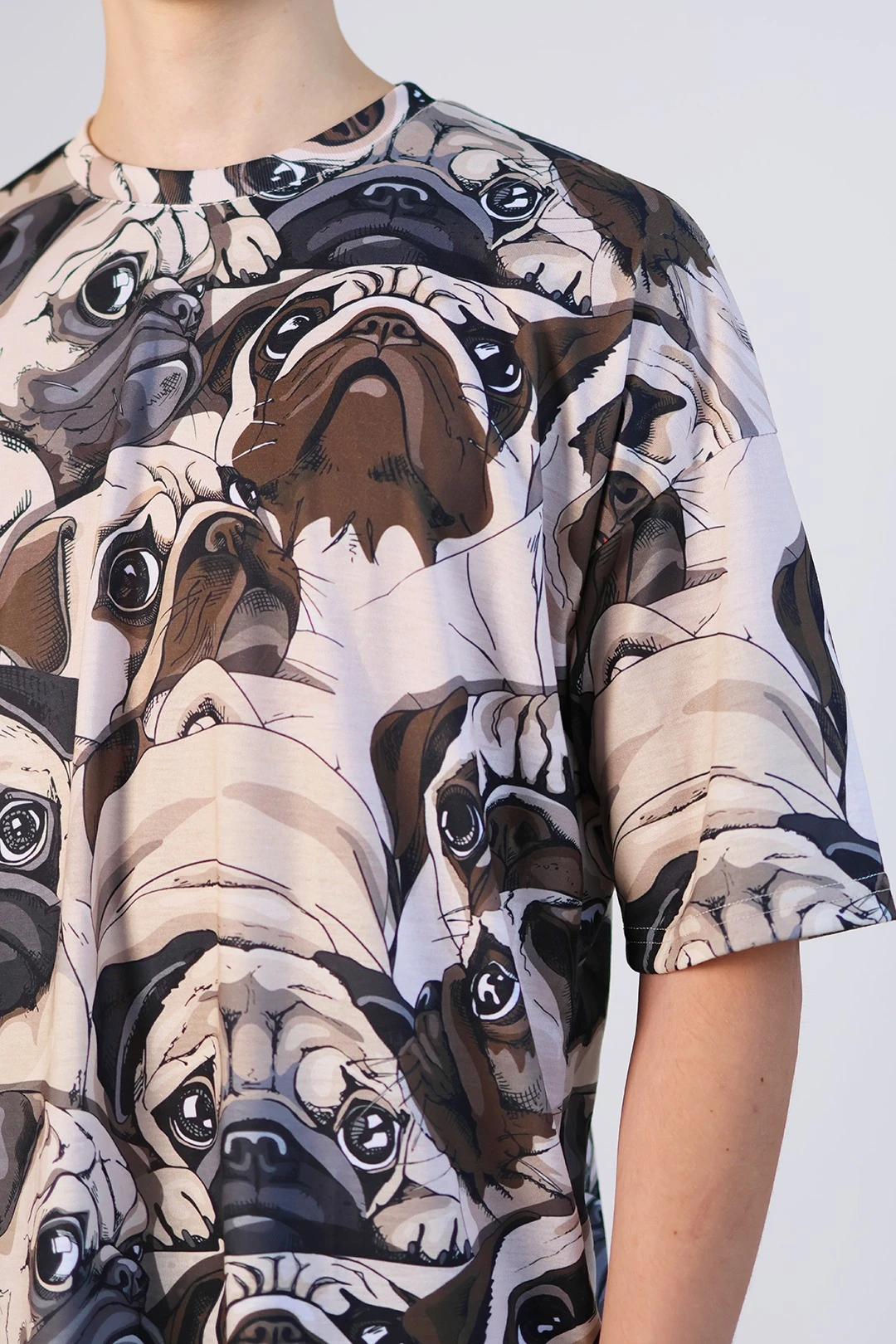 Футболка Макс оверсайз унисекс из кулирки с полной запечаткой "Dog"#2 Футболка Макс оверсайз унисекс из кулирки с полной запечаткой "Dog"#2