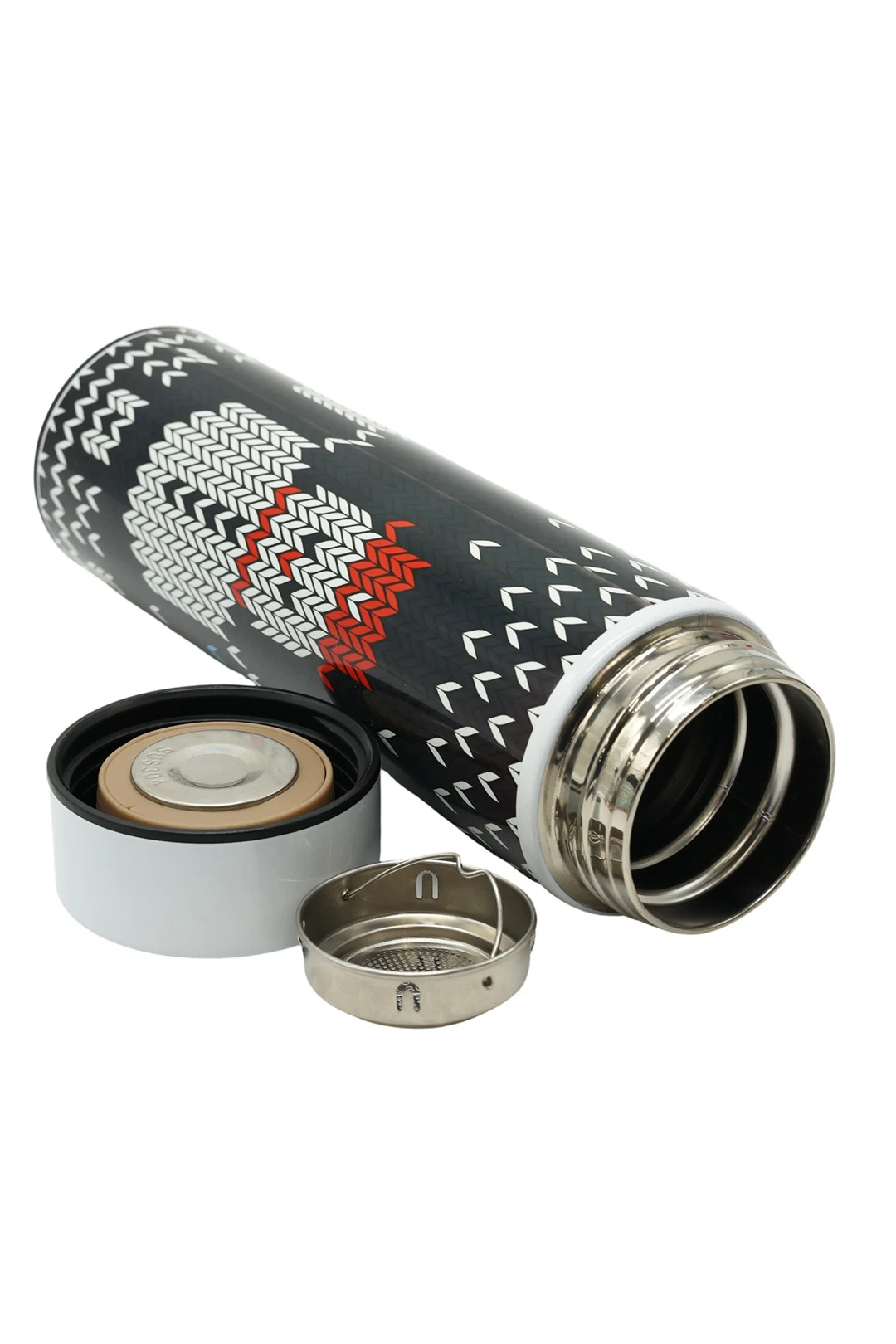 Термос Аква с датчиком температуры 500 мл, с нанесением "Embroidered heart"#3