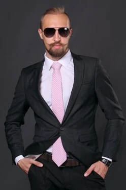 Купить галстук Босс мужской "Pink"