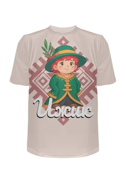 Купить футболку Теренс оверсайз из футера хб унисекс с принтом "Izhik"