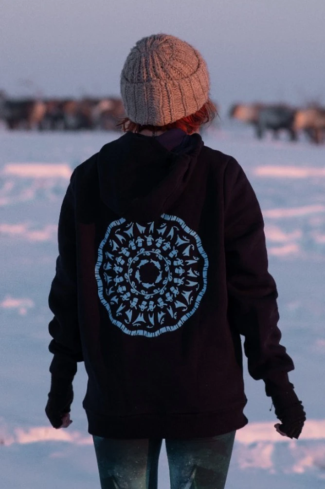 Худи Майк из футера унисекс, однотонная "Harmony of the Arctic"#4