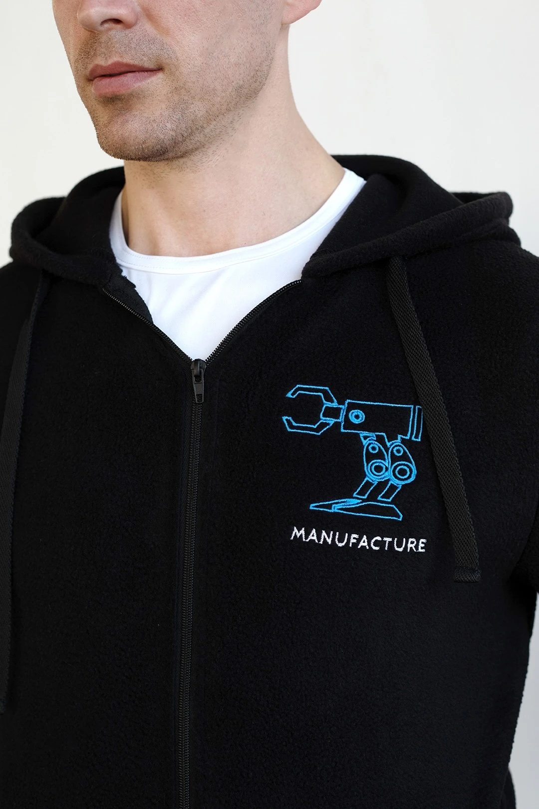 Толстовка Харисон флисовая с капюшоном унисекс, однотонная "Manufacture"#1 Толстовка Харисон флисовая с капюшоном унисекс, однотонная "Manufacture"#1