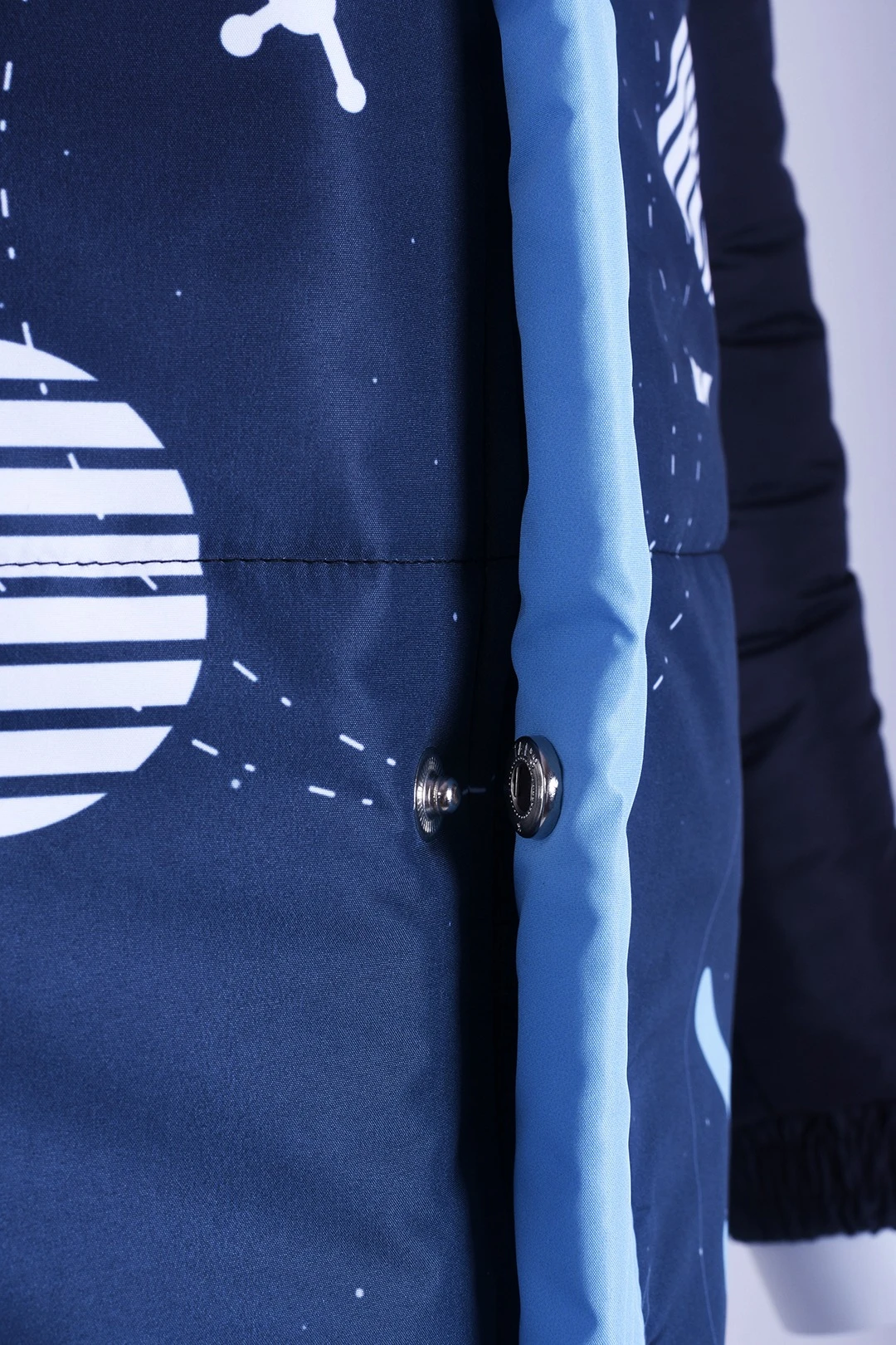 Куртка Винтер с капюшоном на синтепоне унисекс, с полной запечаткой "Outer space"#4