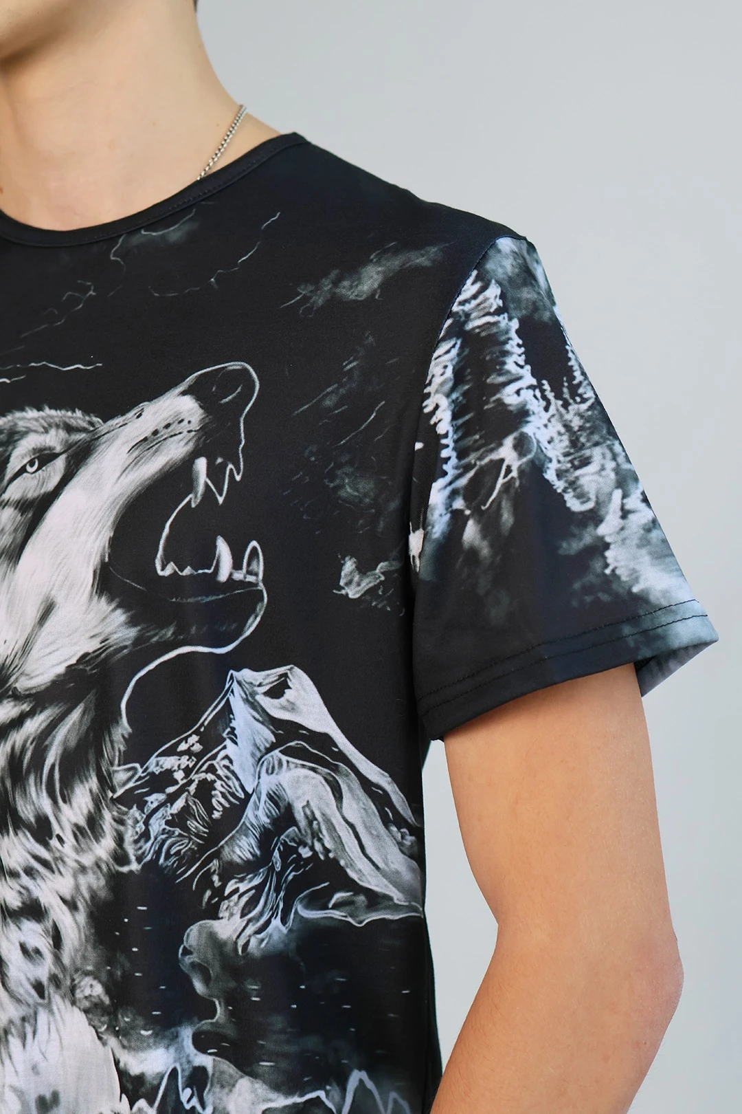 Футболка Гэлэкси O-ворот из ники унисекс с полной запечаткой#3